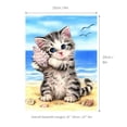 thumbnail image 2 of Create Your Own Beach Cat Art: DIY Diamond Painting Kit with HD Canvas, Colorful Resin Rhinestones, and Tools – Perfect Home Decor Craft for Adults & Teens (Frame Not Included), 2 of 7