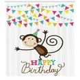 thumbnail image 3 of Ambesonne Birthday Shower Curtain, Monkey Cone Flag, 69"Wx75"L, Multicolor, 3 of 3
