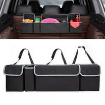 Multifunctional Black Car Back Seat Organizer With 4 Pockets For Storage