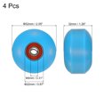 thumbnail image 2 of Unique Bargains Roue de Planche à Roulettes 52mm avec Roulements ABEC-9 Roues de Rue pour Skateboards Roue de Croisière 95A, Bleu Rouge Lot de 4, 2 of 4