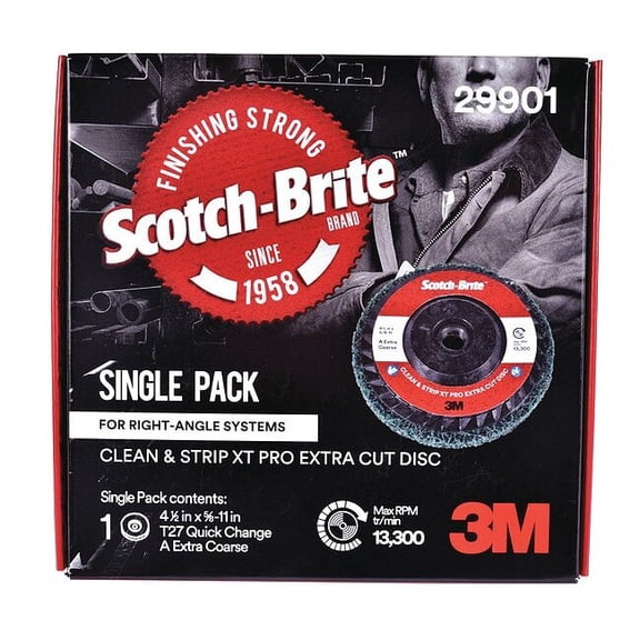 Scotch-Brite Non-Woven Dep Center Disc, 4 1/2 in Dia 7100176126