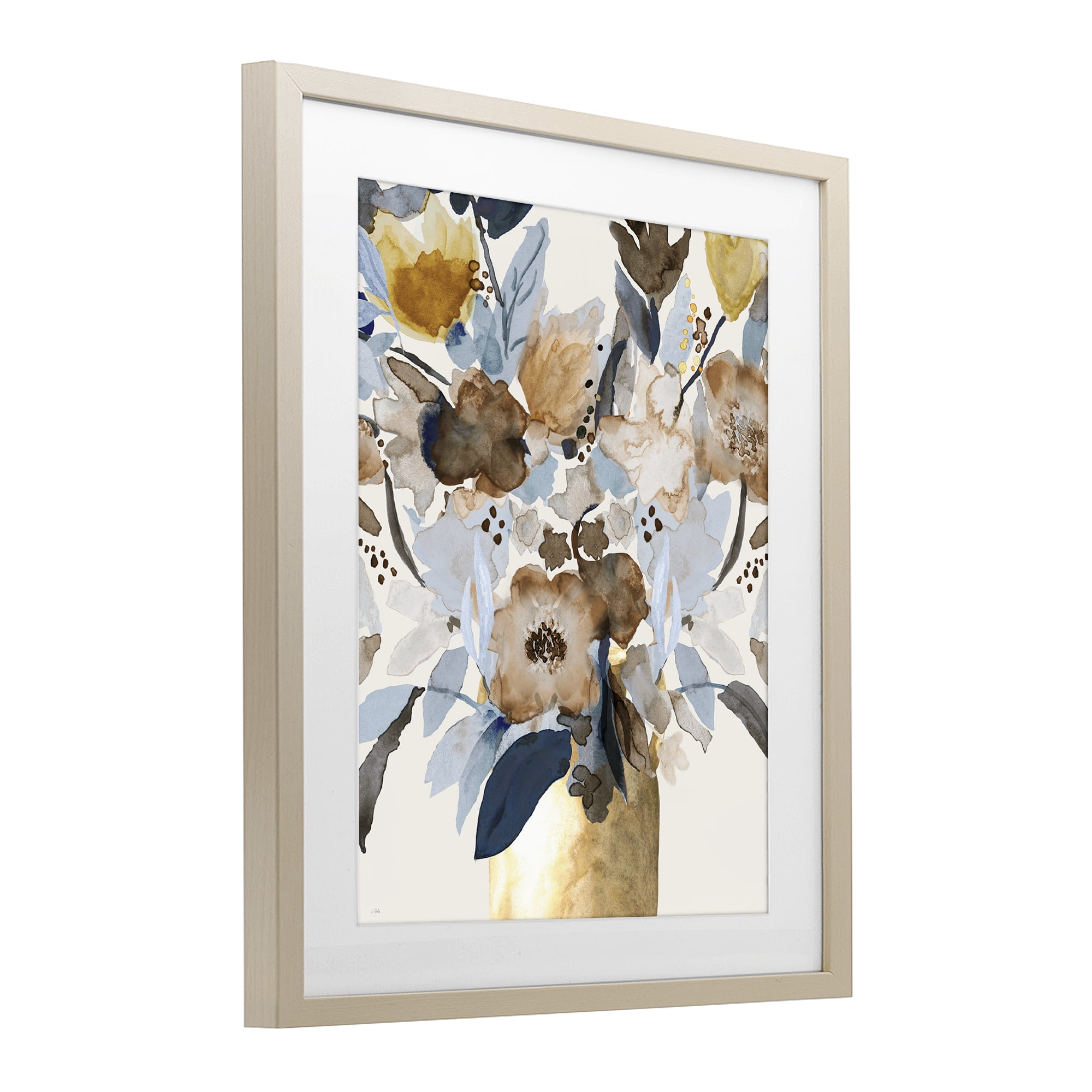 Stupell Industries Expressive Earthy Blossoms Birch Framed Print Under Glass, design by Val Rhodes