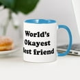 thumbnail image 3 of CafePress - World's Okayest Best Friend Mugs - 11 oz Ceramic Mug - Novelty Coffee Tea Cup, 3 of 4