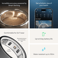 thumbnail image 6 of Oura Ring 4, Stealth, Size 9, Smart Wearable, Sleep, Fitness & Heart Rate Tracker, 8-Day Battery (Size Before You Buy), 6 of 10