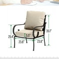 thumbnail image 7 of Summit Living 2-Piece Outdoor Patio Chairs with Thick Seat & Back Cushions, Black & Beige, 7 of 7