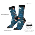 thumbnail image 4 of KLL Cartoon Space1 Print Cool Socks Men's Women's Crew Socks Funny Crazy Novelty Stockings, 4 of 6