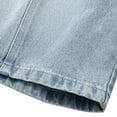 thumbnail image 4 of cfhntfmh Jean Shorts for Men Summer Fashion High Elastic Waisted Knee Length Pants Loose Wide Leg Denim Shorts with Pockets, 4 of 6