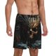 thumbnail image 2 of Balery Vintage Ornate Skull Pantalones cortos de pijama de punto de algodón para hombre con cinturilla y bolsillos-XX-Large, 2 of 6
