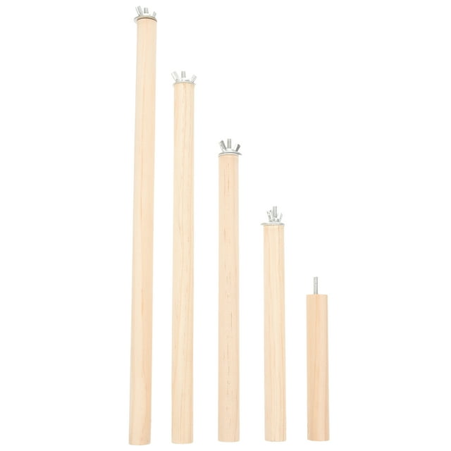 Miangastore 5pcs Parrot Perches Bird Cage Wood Perch Parrot Grinding Stick Parrot Stand Perch Toy
