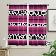 thumbnail image 3 of Cow Pattern Stripes Rose Red Curtain Home Decoration Living Room Short Curtains Window Treatments For Kitchen Bedroom, 3 of 6