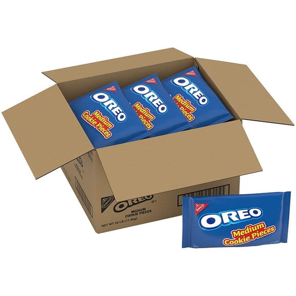 Oreo Cookies Pieces, Medium, 16-Ounce Packages Pack of 12