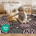 thumbnail image 4 of ODIKA Pink Leopard Contemporary Cheetah Print Bold Asymmetric Zebra Foldable Easy Care for Master Suite, California King, Under Bed, 4 of 7