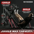thumbnail image 3 of Syedee Adjustable Leg Press Machine with Calf Block, 2000LBS Capacity, Black, 230LBS Weight Plates, 3 of 7
