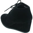 thumbnail image 3 of Bella Marie Brenda-11 Women's High Top lace up rounded toe platform wedge suede booties, 3 of 7