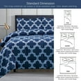 thumbnail image 6 of Casa Platino 3 Piece Quatrefoil Navy Printed Comforter Bedding Set, Queen, 6 of 7