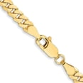 thumbnail image 3 of Avariah Diamonds Solid 10K Yellow Gold 4.1mm Flat Beveled Curb Chain - 18", 3 of 8