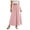 Pink, variant on Virmaxy Women's Casual Solid Color Long Skirt with Pocket Elastic Waist Loose Ankle Length Maxi Skirt for Daily Wear and Vacation