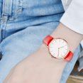 thumbnail image 4 of Reloj minimalista ultrafino de moda para hombre y mujer, informal, con correa de cuero, 4 of 8
