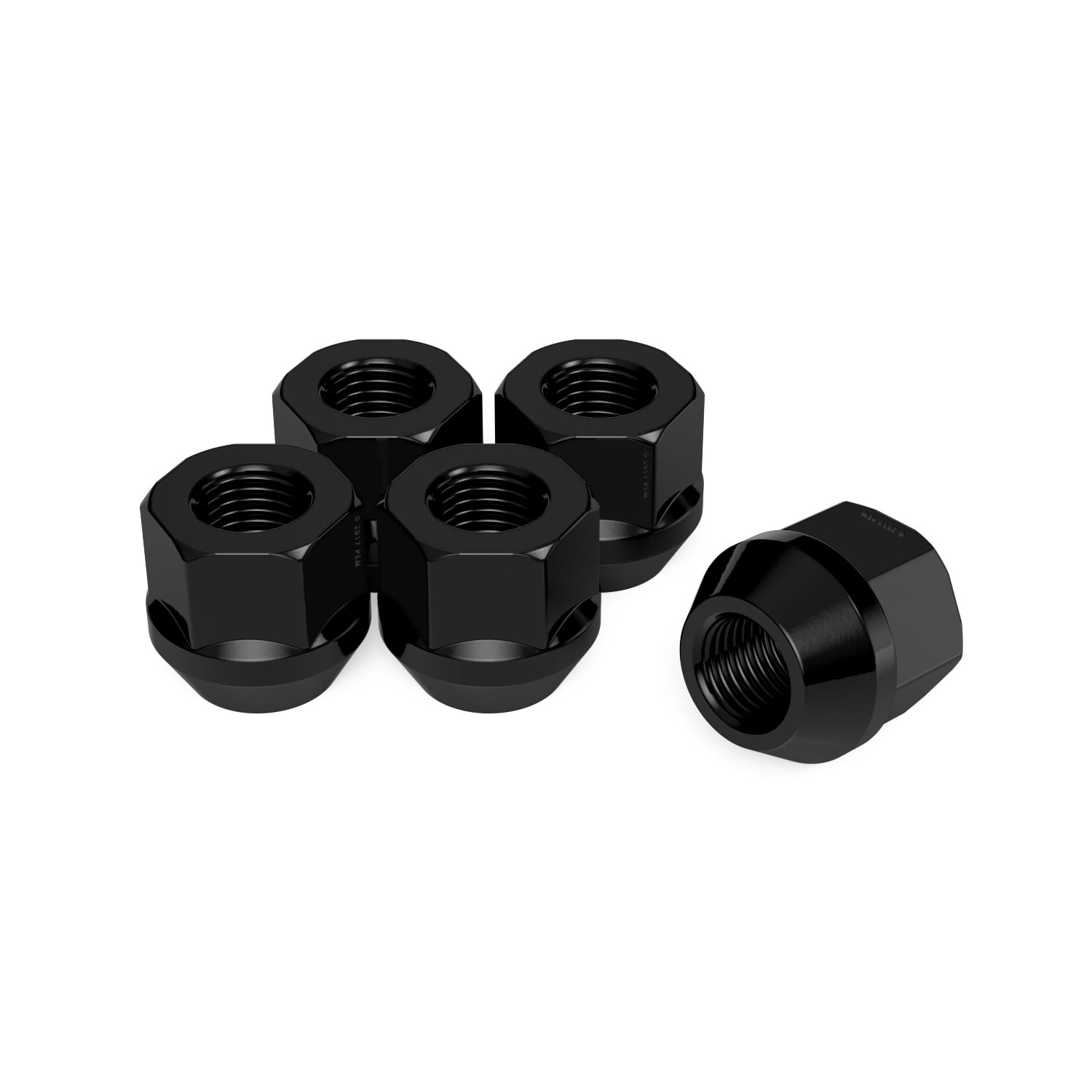 20pcs Black Open End Lug Nuts - 7/16"x20 Thread Size - 0.81" Length - Cone Conical Taper Acorn Seat - 19mm 3/4" Hex - Compatible with Buick Chevy Chevrolet Pontiac Oldsmobile Cutlass Supreme