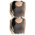 thumbnail image 1 of Qarigey Camiseta sin mangas corta de lencería, camisola ancha sin costuras, camiseta Sexy con cuello cuadrado, chaleco corto de moda informal Type2 NO2, 1 of 6