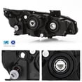thumbnail image 3 of AKKON - Fits 2016-2021 Honda Civic EX/ EX-T/ LX/ EX-L/ LX-P/ DX [Halogen Type] Tube Projector Headlight Left+Right Pair, 3 of 7