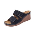 thumbnail image 5 of Xucatan Women's Adjustable Strap Wedge Sandals, Open Toe Platform Mules, Cushioned Comfortable Slip On Slippers for Summer Beach Daily Gift, 5 of 9