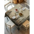 thumbnail image 2 of Brown Forest Suqare Tablecloth - 60 x 60 Inch, Vintage Tree Farmhouse Botanical Waterproof & StainResistant Tablecloth, Washable Oil-proof Table Cover for Dining/Party/Wedding/Camping/Buffet, 2 of 9