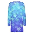 thumbnail image 5 of Puntoco mujer manga larga otoño frente abierto Navidad cárdigan ropa de abrigo suelta estampado blusa abrigo bolsillos Tops liquidación Puntoco Puntoco-6204, 5 of 5