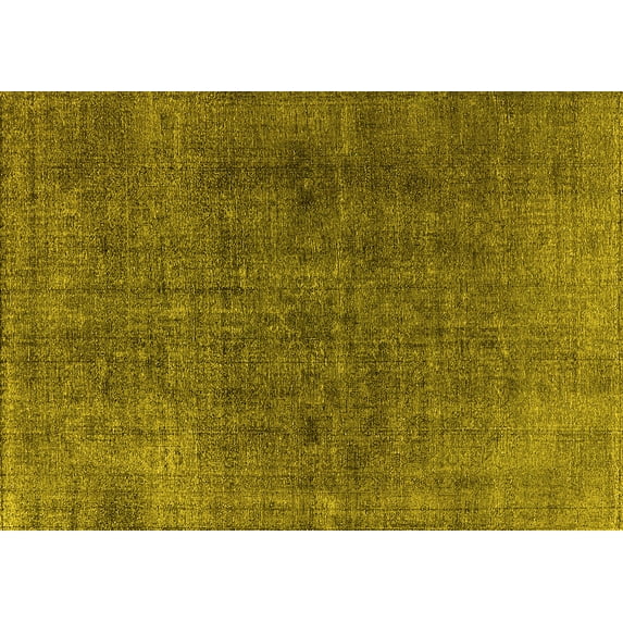 Ahgly Company Machine Washable Indoor Rectangle Oriental Yellow Industrial Area Rugs, 5' x 8'