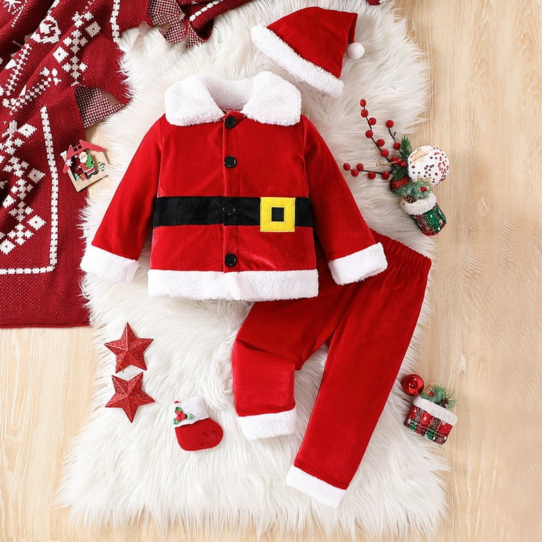 santa claus cute kids christmas outfits