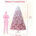 thumbnail image 3 of ChaoLink 7.5FT Snow Flocked Christmas Tree, Artificial Xmas Fir Tree with Warm White LED Lights, Sturdy Metal Stand, 3 of 6