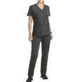thumbnail image 2 of Black Scrubs For Woman Set,Scrubs Plus Size Women,Stretch V-Neck Scrub Top & Jogger Pant,Quick Dry Zipper Nursing Workwear with Pockets - Black - S, 2 of 5