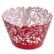 thumbnail image 1 of 50pcs Papel Envoltura de Magdalena Filigrana para Cumpleaños Boda Bienvenida Roja Rojo metalizado Colco Envolturas para Magdalenas, 1 of 8
