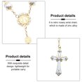 thumbnail image 4 of 1 pulsera con cruz religiosa, rosario de cristal, joyería decorativa, regalo, 4 of 7