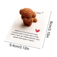 thumbnail image 3 of Birdeem Cute Teddy Pocket Card, Resin Brown Bear Design, Small Greeting Card for Gift Giving, Affection Note Card for Friends Family, 3 of 7