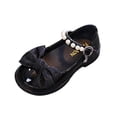 thumbnail image 5 of Horivan Sparkle Princess Ballet Flats with Pearl Bow Ankle Strap Girls Dress Shoes for Party Wedding Comfortable Casual Fashion Shoes, 5 of 9
