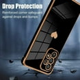 thumbnail image 3 of for Samsung Galaxy A23 5G Case Love Heart Plating Electroplate Luxury Elegant Case Camera Protector Soft TPU Shockproof Protective Corner Back Cover Galaxy A23 5G Case -Black, 3 of 10