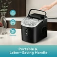 thumbnail image 5 of Shining Portable Ice Maker - 9 Ice Cubes in 6 Mins, 26lbs Daily, Self-Cleaning - Compact for Home, Kitchen, Office & RV (Black), 5 of 15