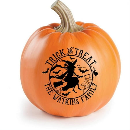 Personalized Happy Halloween Or Treak Or Treat Resin Tabletop Pumpkin