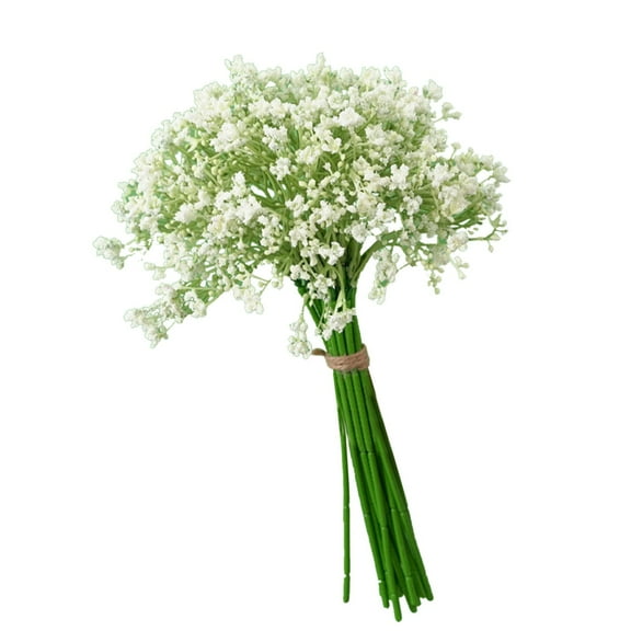 16 Piece Baby Breath Flower Bouquet for Wedding Party Home and Garden Decorative Arrangements