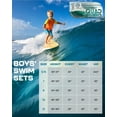 thumbnail image 7 of Quad Seven Boys' Rash Guard Set - 3 Piece Quick Dry Sun Shirts and Swim Trunks for Boys (Sizes: 5-12), 7 of 7