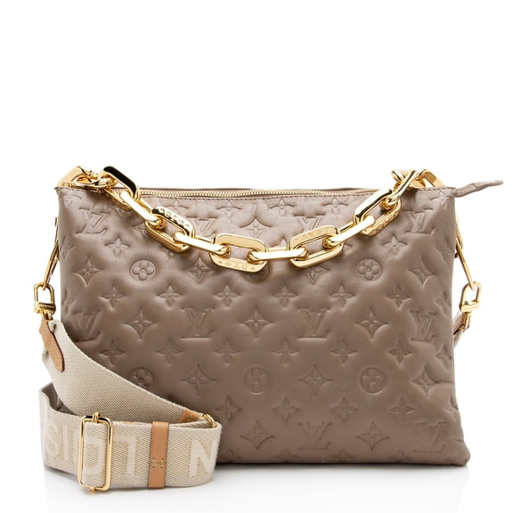 Pre-Owned Louis Vuitton Monogram Embossed Lambskin Coussin MM Shoulder Bag