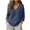 Navy, variant on Women's Loose V-Neck Drop-Shoulder Long-Sleeve Top - Slouchy Casual Loungewear & Everyday Wear