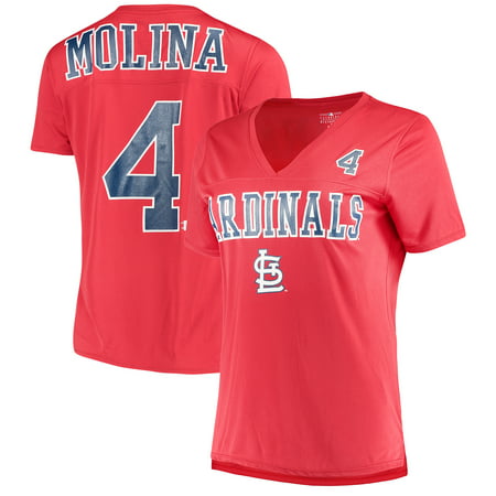 Women's New Era Yadier Molina Red St. Louis Cardinals Name & Number