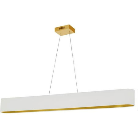 

Dainolite AUB-R5030HP-AGB-692 30W Horizontal Aged Brass Pendant with White & Gold Shade