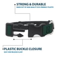 thumbnail image 4 of Buckle-Down Pet Collar, Dog Collar Plastic Buckle, Hunter Green, 13 to 17 Inches 1.5 Inch Wide, 4 of 8