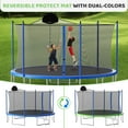 thumbnail image 6 of LIZEVINC 16FT Trampoline for Kids with Enclosure Net, Basketball Hoop and Ladder,Easy Assembly Round Outdoor Recreational Trampoline High Stability, 6 of 9