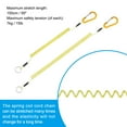 thumbnail image 3 of 3pcs Retractable Spring Coil Straps, 6" Spiral Lanyard Cord with Aluminium Clip and Key Ring, Yellow, 3 of 6