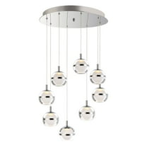 E24598-93PC ET2 Lighting Swank-48W 8 LED Pendant-19 Inches wide by 5.5 inches high-Polished Chrome Finish