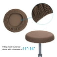 thumbnail image 3 of Unique Bargains Round Bar Stool Covers Washable Elastic Kitchen Living Room Cushion Cover Tan, 3 of 7